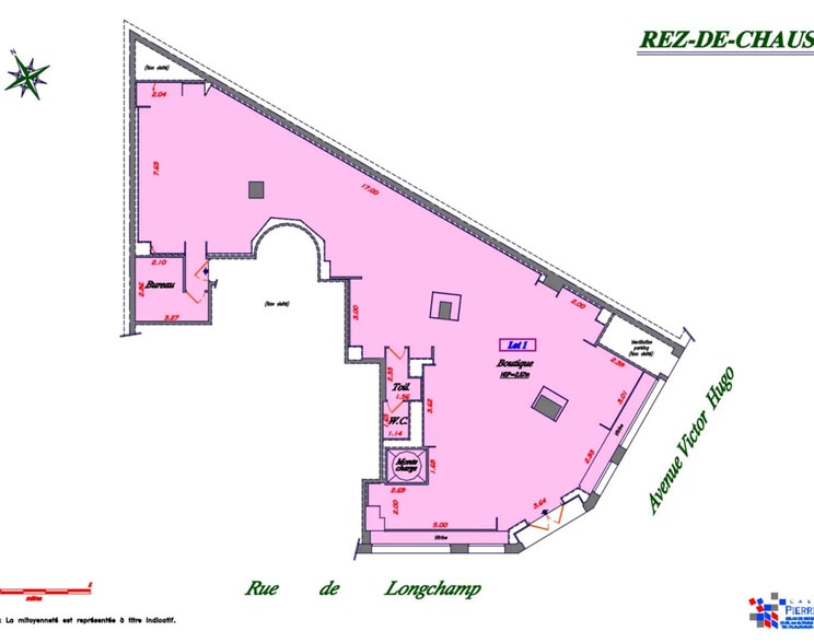 Local commercial dans Paris à louer - Plan d’étage – Image 2 sur 3