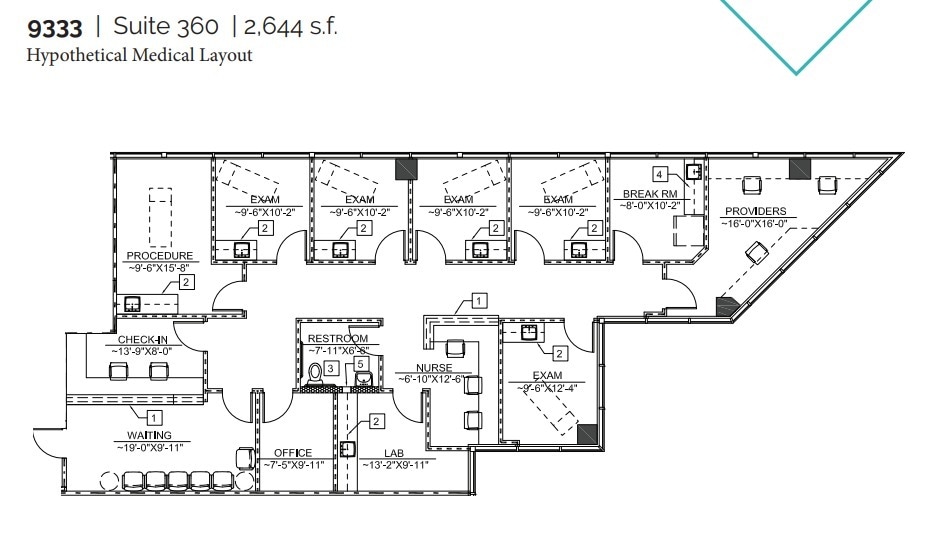 9333 Genesee Ave, San Diego, CA à louer Plan d’étage– Image 1 sur 1