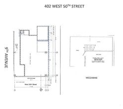 402 W 50th St, New York, NY à louer Plan d’étage– Image 1 sur 4