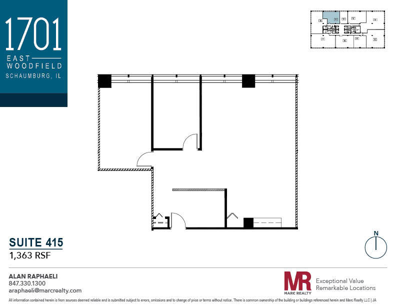 1701 E Woodfield Rd, Schaumburg, IL à louer Plan d’étage– Image 1 sur 7