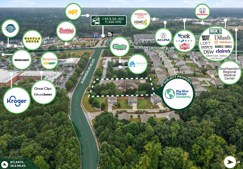 243 Summerlin Blvd, Newnan, GA à vendre - Aérien – Image 1 sur 8