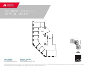 980 N Michigan Ave, Chicago, IL à louer Plan d’étage– Image 1 sur 1