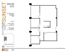 6430 W Sunset Blvd, Los Angeles, CA à louer Plan d’étage– Image 1 sur 1