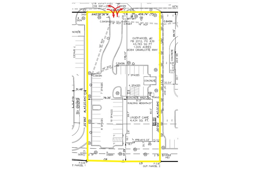 8384 Charlotte Hwy, Indian Land, SC à louer - Plan de site – Image 2 sur 4