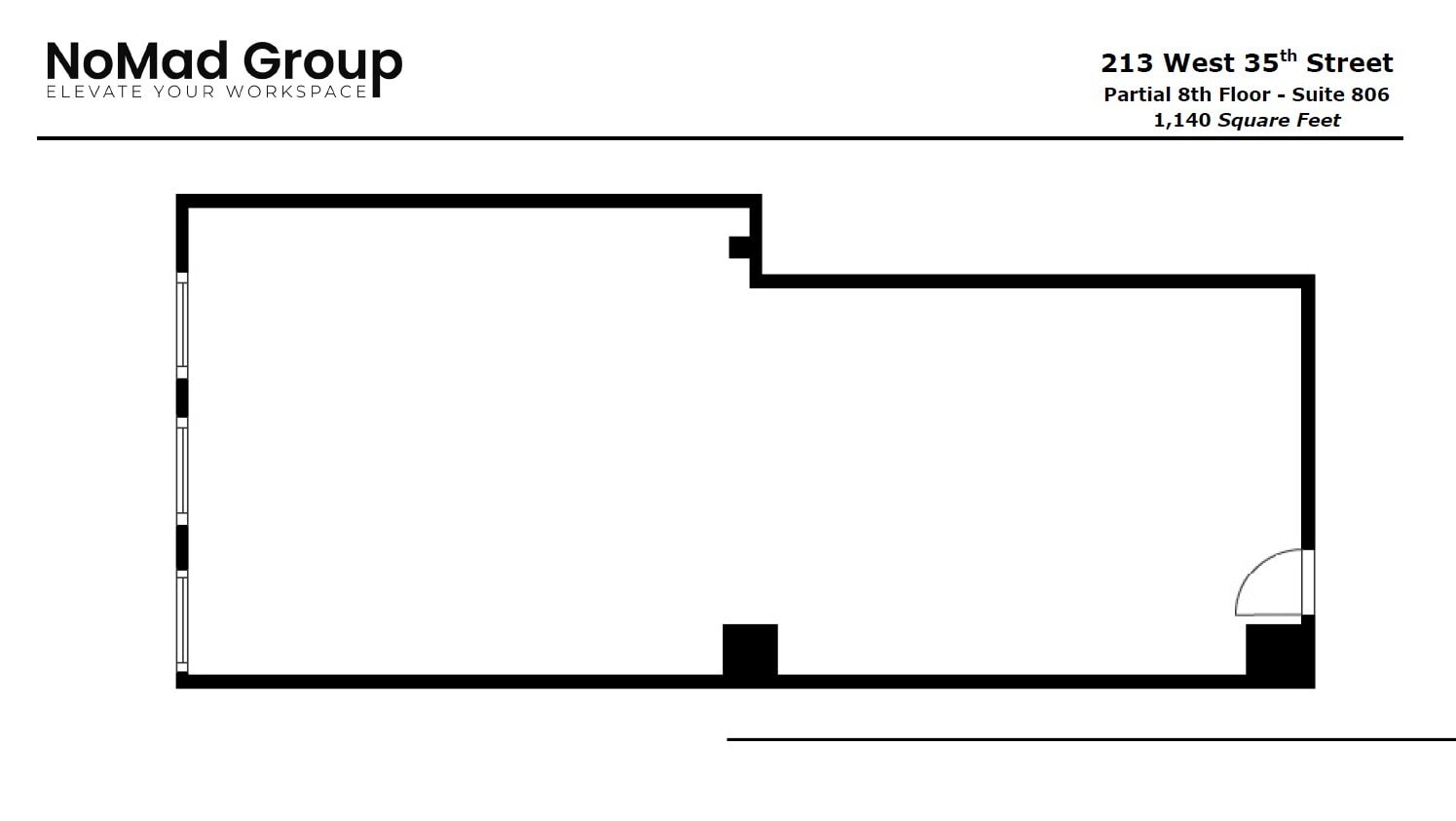 213 W 35th St, New York, NY à louer Plan d’étage– Image 1 sur 4