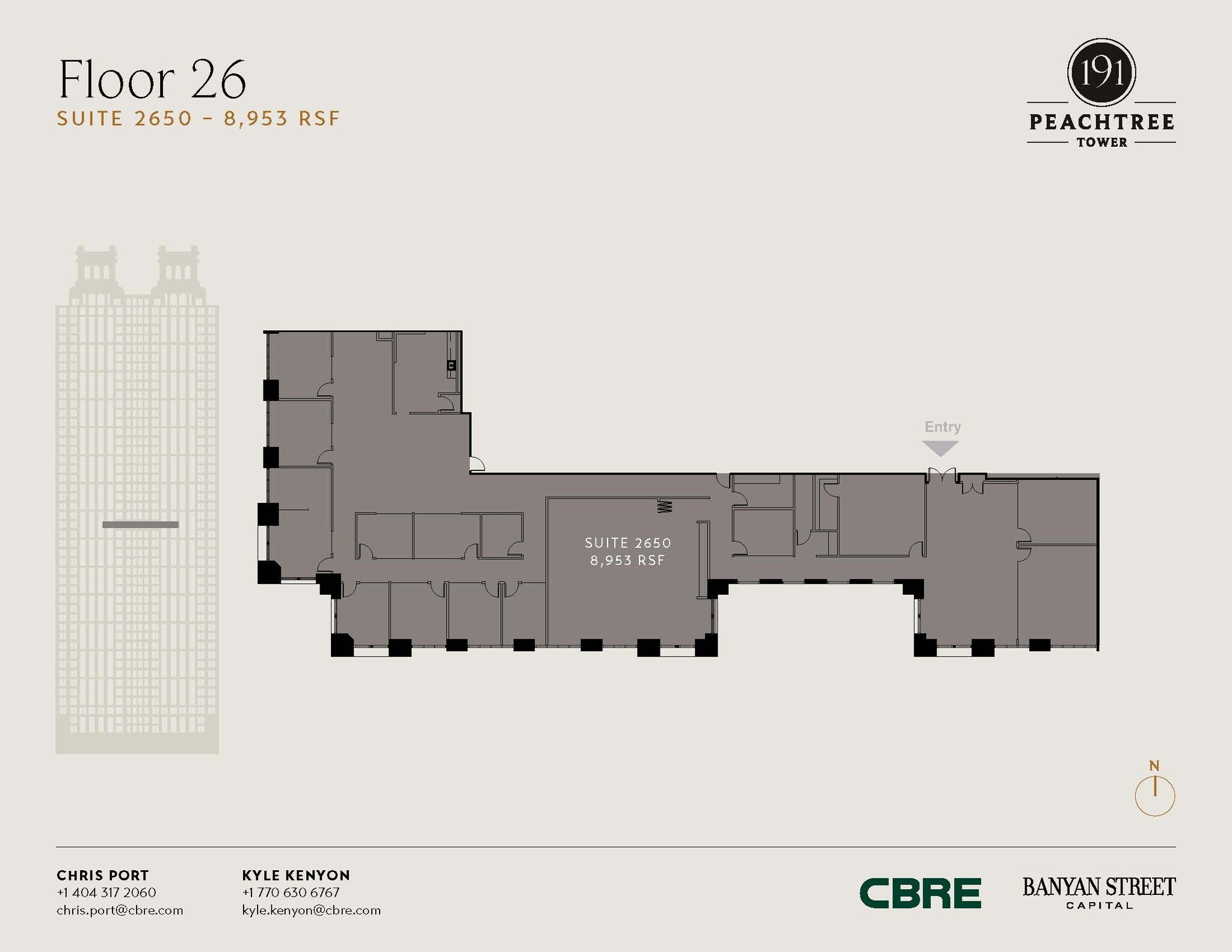 191 peachtree St NE, Atlanta, GA à louer Plan d’étage– Image 1 sur 1