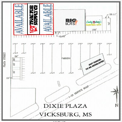 1800 S Frontage Rd, Vicksburg, MS à louer - Plan de site – Image 2 sur 5