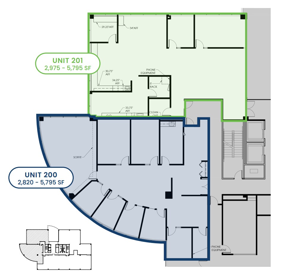 1000 Burr Ridge Pky, Burr Ridge, IL à louer Plan d’étage– Image 1 sur 1