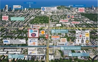 1724 W Lawrence Ave, Chicago, IL - Vue aérienne vue de carte