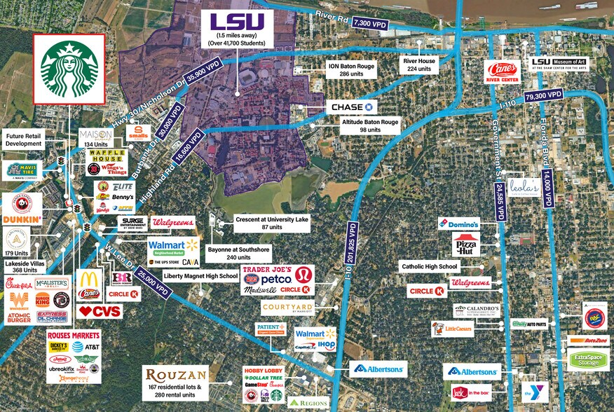 755 W Lee Dr, Baton Rouge, LA à vendre - Aérien – Image 2 sur 6