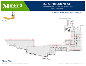 729 E Pratt St, Baltimore, MD à louer Plan d’étage– Image 1 sur 1