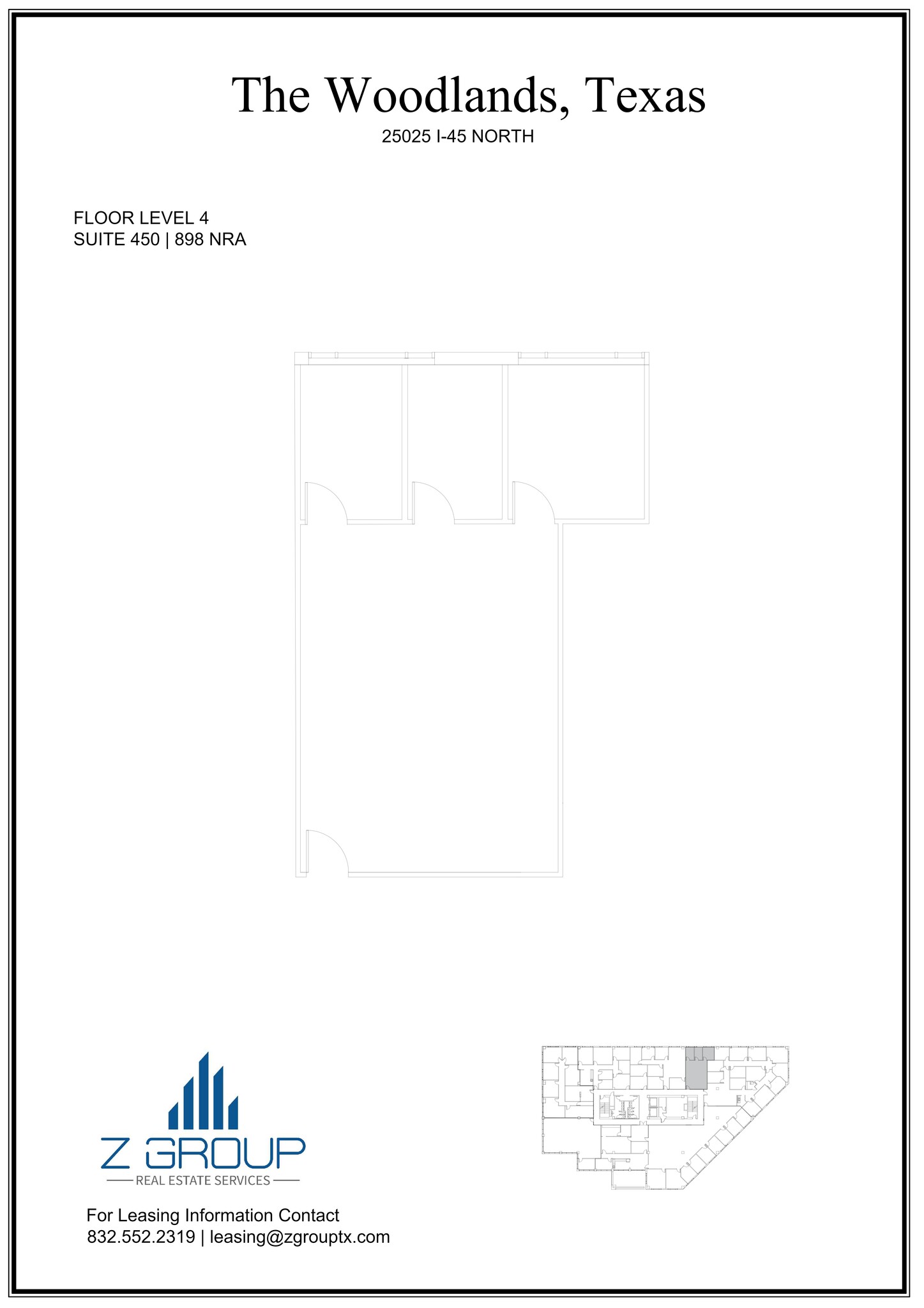 25025 N I-45 Fwy, The Woodlands, TX à louer Plan de site– Image 1 sur 1