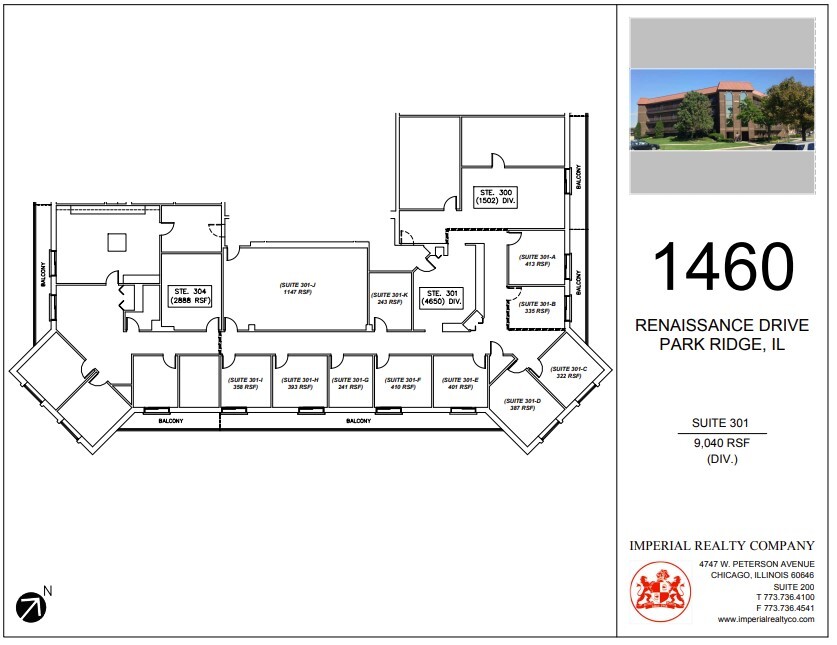 1460 Renaissance Dr, Park Ridge, IL à louer Plan d’étage– Image 1 sur 1