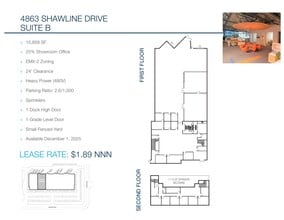 4863 Shawline St, San Diego, CA à louer Plan d’étage– Image 2 sur 2