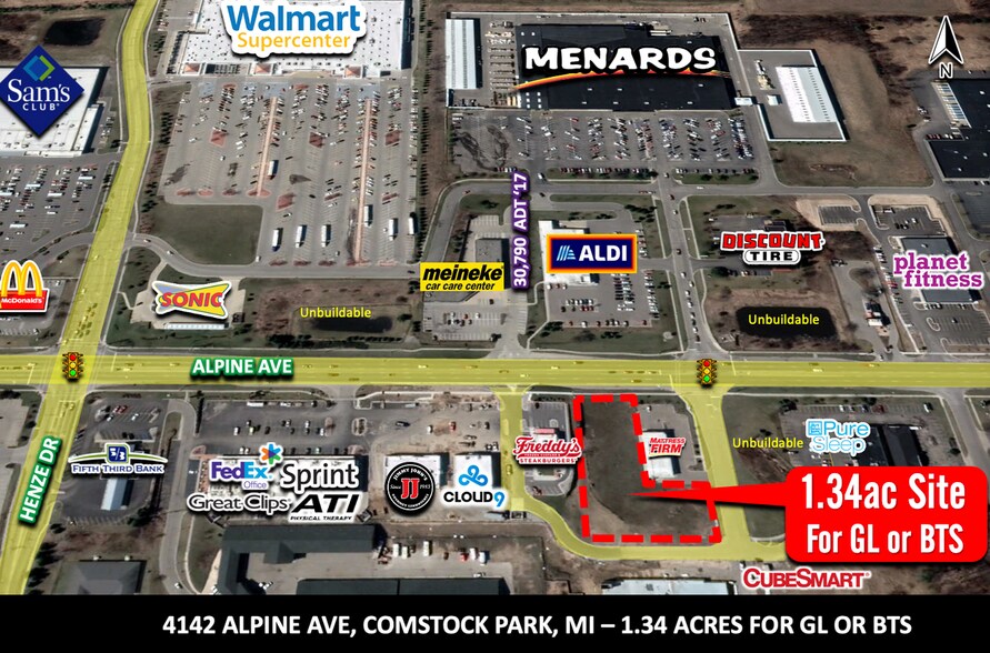 4048 Alpine Ave NW, Comstock Park, MI à louer - Photo de l’immeuble – Image 2 sur 5