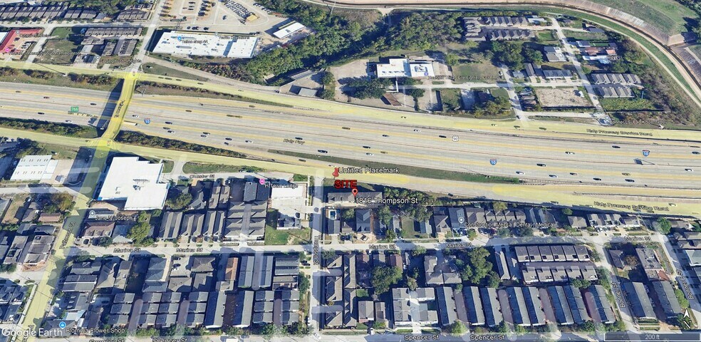 1816 Thompson Street, Houston, TX à vendre - Aérien – Image 2 sur 4