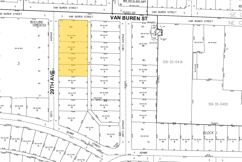 2821 W Van Buren St, Phoenix, AZ à louer - Plan cadastral – Image 2 sur 3