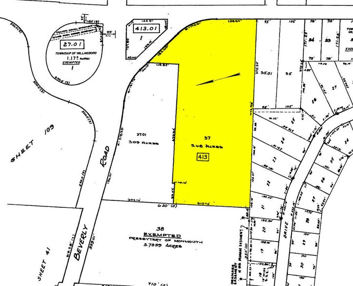 498 Beverly Rancocas Rd, Willingboro, NJ à vendre - Plan cadastral – Image 2 sur 4