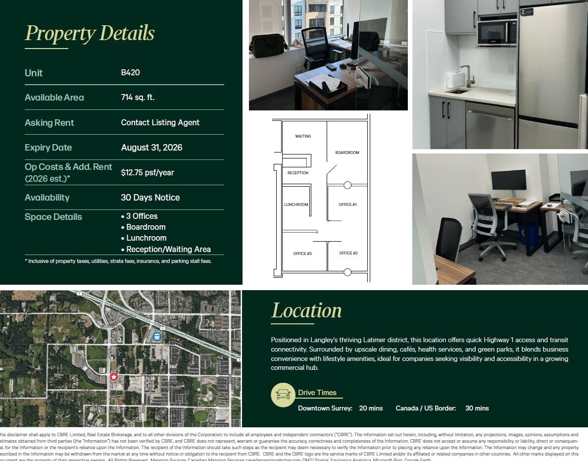 20020B 84 Av, Langley, BC à louer Plan d’étage– Image 1 sur 2