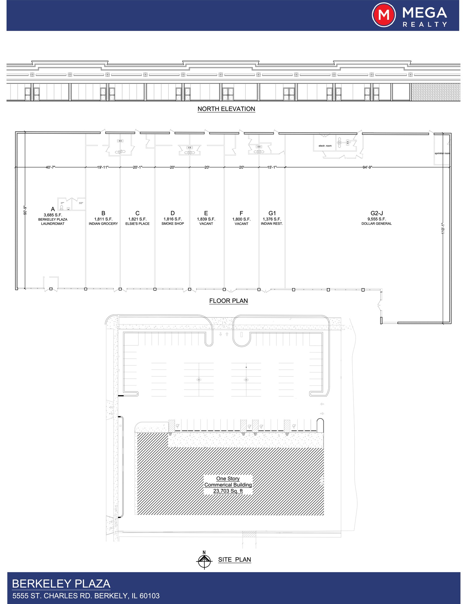 5555 St. Charles Rd, Berkeley, IL à louer Plan de site– Image 1 sur 2