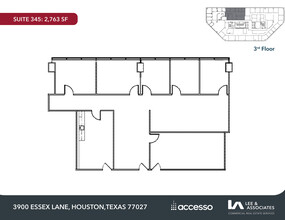 3900 Essex Ln, Houston, TX à louer Plan d’étage– Image 1 sur 2