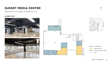 6255 W Sunset Blvd, Los Angeles, CA à louer Plan de site– Image 1 sur 1