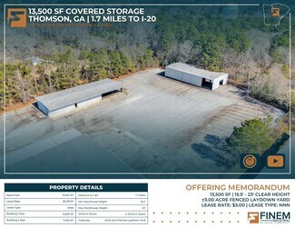 Plus de détails pour 1130 Washington Rd, Thomson, GA - Industriel/Logistique à louer