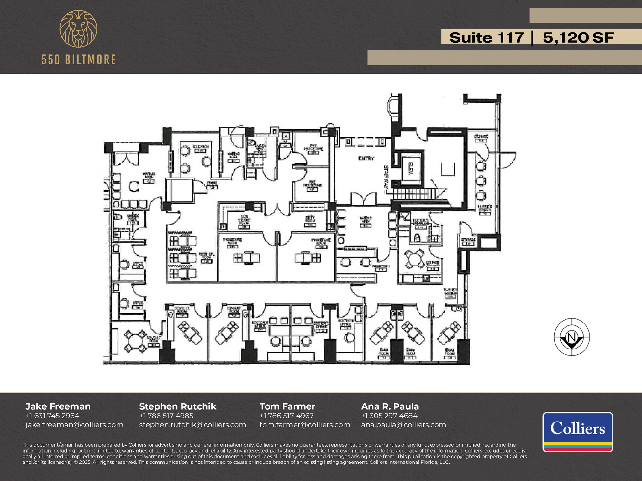 550 Biltmore Way, Coral Gables, FL à louer Plan d’étage– Image 1 sur 1