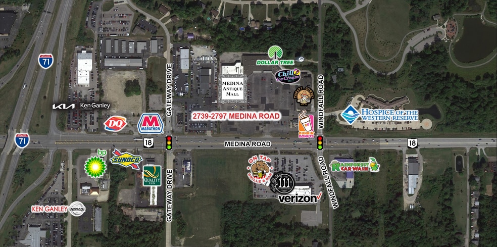 2743-2797 Medina Rd, Medina, OH à louer - Aérien – Image 2 sur 6