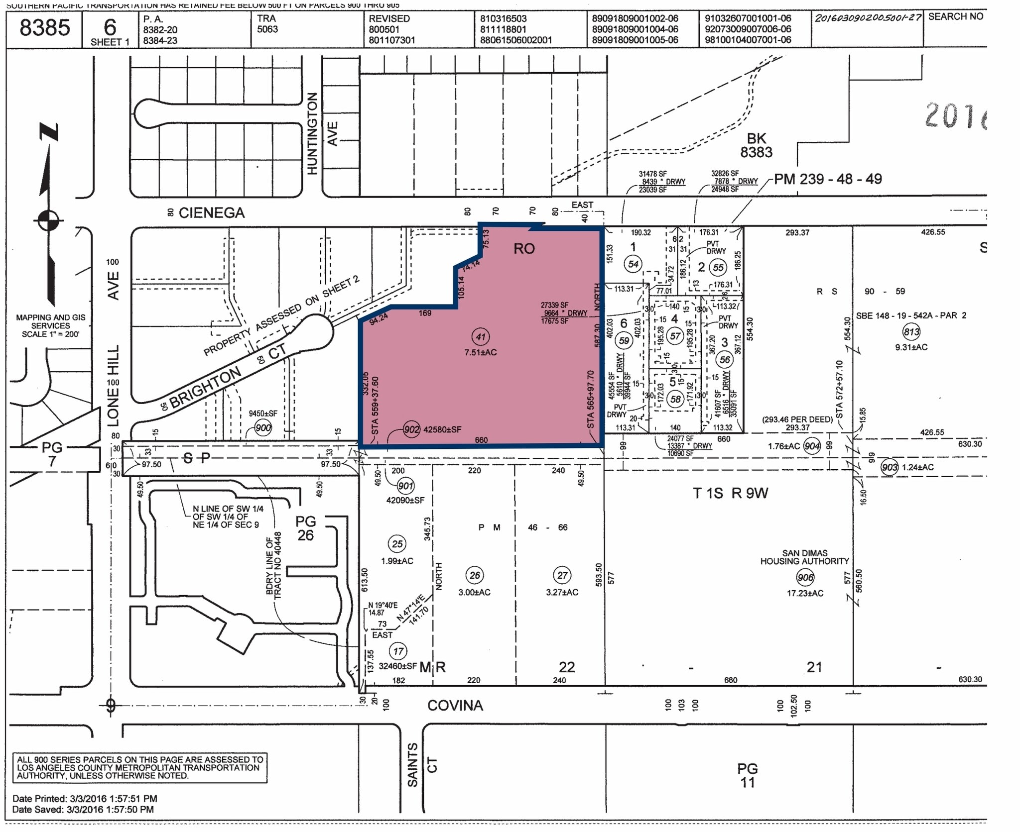 914 W Cienega Ave, San Dimas, CA à vendre Plan cadastral– Image 1 sur 3