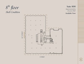 607 14th St NW, Washington, DC à louer Plan d’étage– Image 1 sur 2