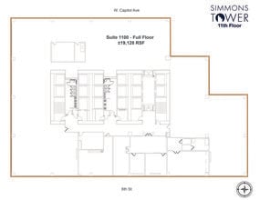 425 W Capitol Ave, Little Rock, AR à louer Plan d’étage– Image 1 sur 1