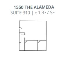1520 The Alameda, San Jose, CA à louer Plan d’étage– Image 1 sur 1