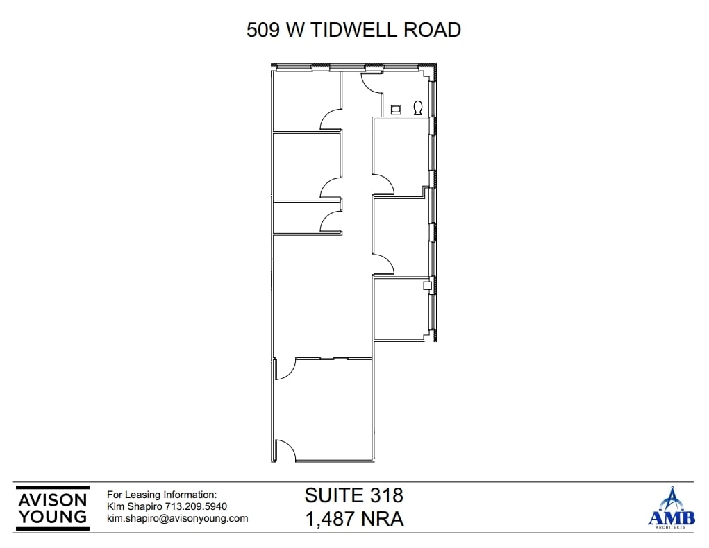 509 W Tidwell Rd, Houston, TX à louer Plan d’étage– Image 1 sur 2
