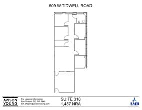 509 W Tidwell Rd, Houston, TX à louer Plan d’étage– Image 1 sur 2