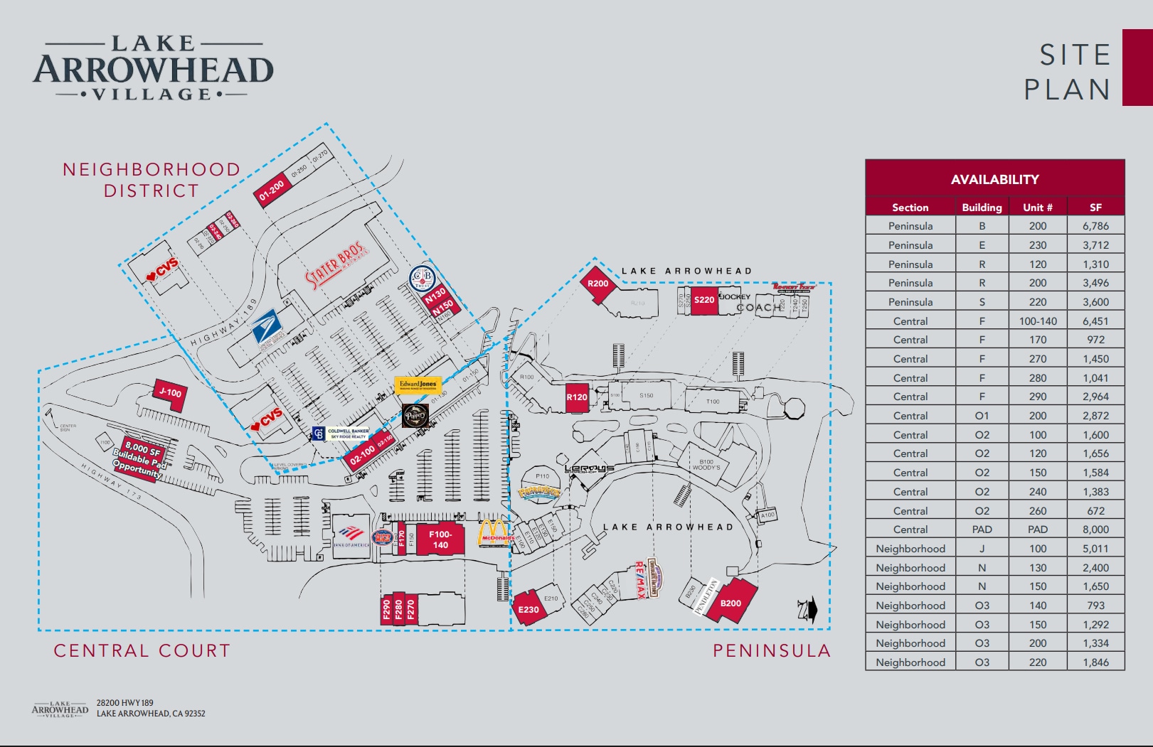 28200 Hwy 189, Lake Arrowhead, CA à louer Plan de site– Image 1 sur 1