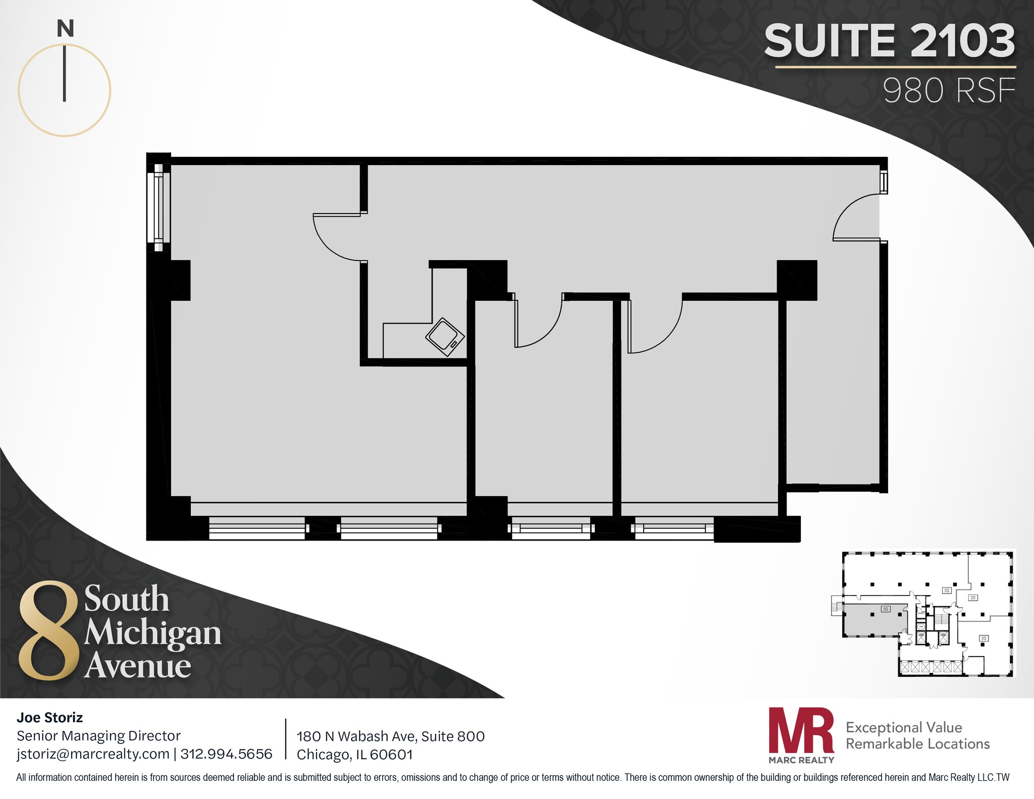 8 S Michigan Ave, Chicago, IL à louer Plan d’étage– Image 1 sur 5