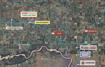 208 E 1st St, Grandfield, OK - VUE AÉRIENNE vue de carte