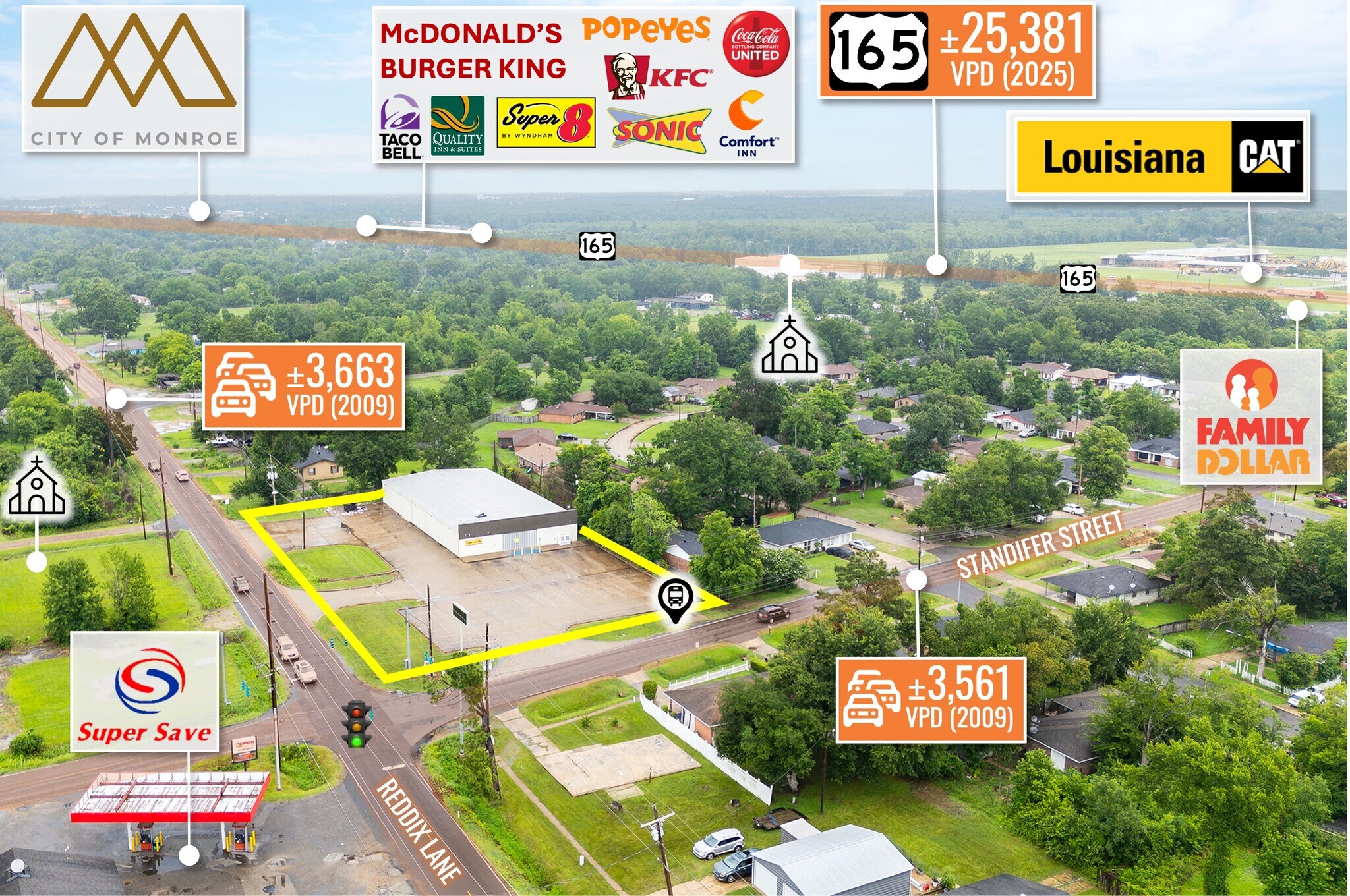3415 Burg Jones Ln, Monroe, LA à vendre Photo de l’immeuble– Image 1 sur 10