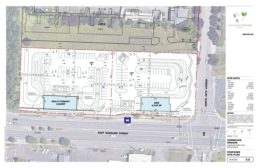 139 and 273 N. 26th Avenue, Cornelius, OR à louer - Plan de site – Image 3 sur 3