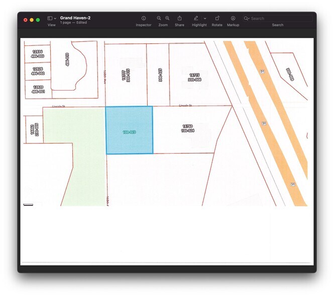 0 Lincoln St, Grand Haven, MI à vendre - Plan cadastral – Image 3 sur 3