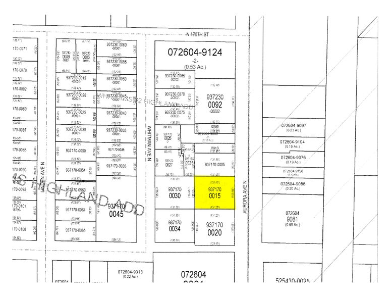 16715 Aurora Ave N, Shoreline, WA à louer - Plan cadastral – Image 3 sur 11