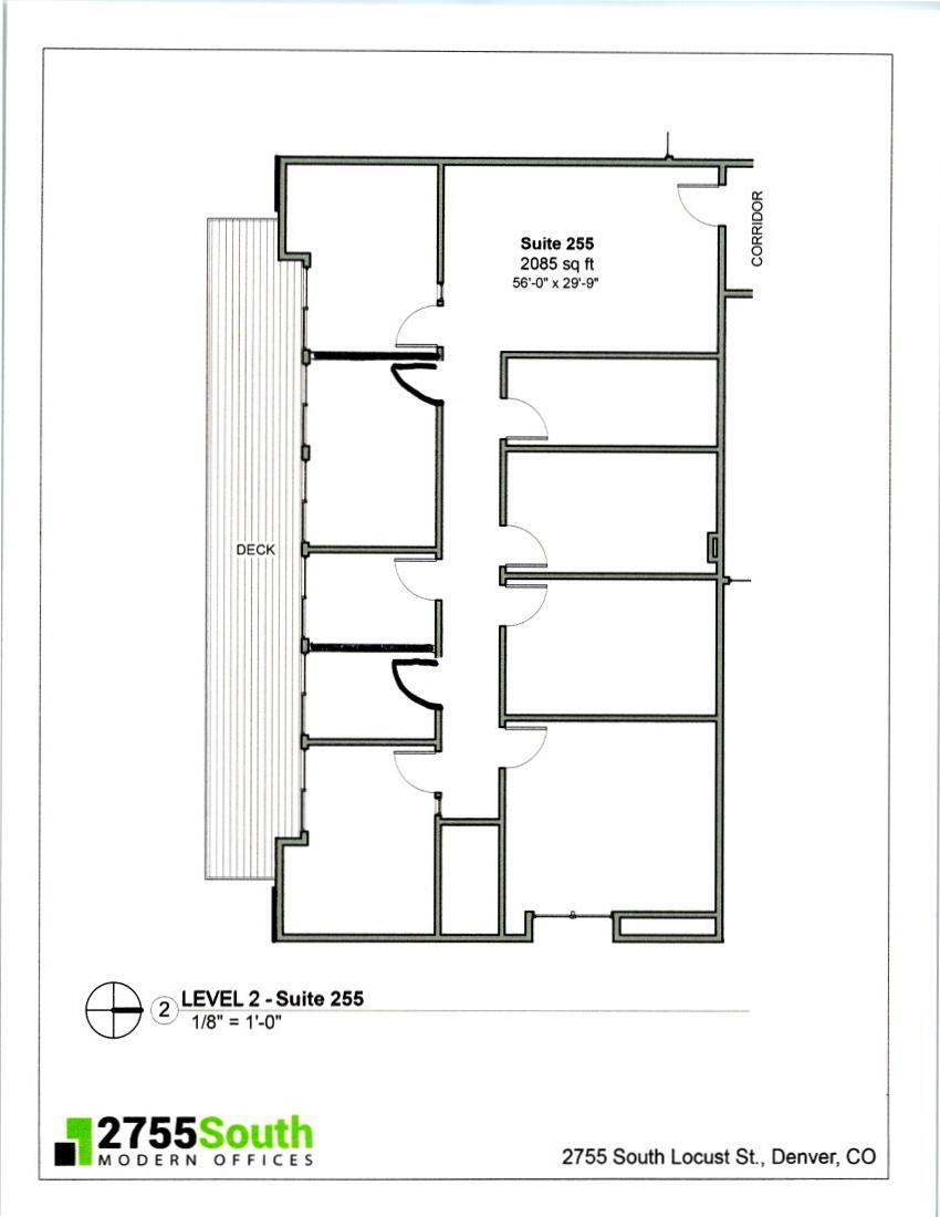 2755 S Locust St, Denver, CO à louer Plan d’étage– Image 1 sur 2