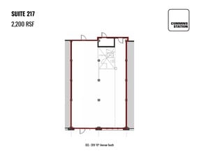 209 10th Ave S, Nashville, TN à louer Plan d’étage– Image 1 sur 1