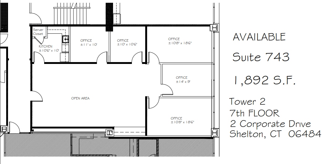 2 Corporate Dr, Shelton, CT à louer Plan d’étage– Image 1 sur 1