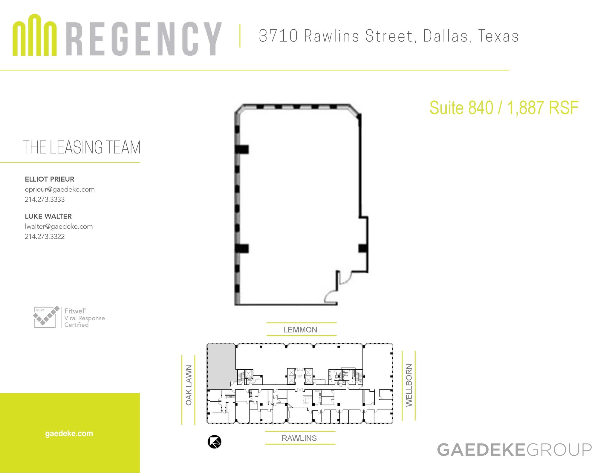 3710 Rawlins St, Dallas, TX à louer Plan d’étage– Image 1 sur 7