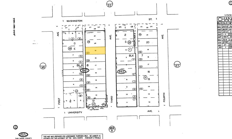 3960 3rd Ave, San Diego, CA à vendre - Plan cadastral – Image 2 sur 2