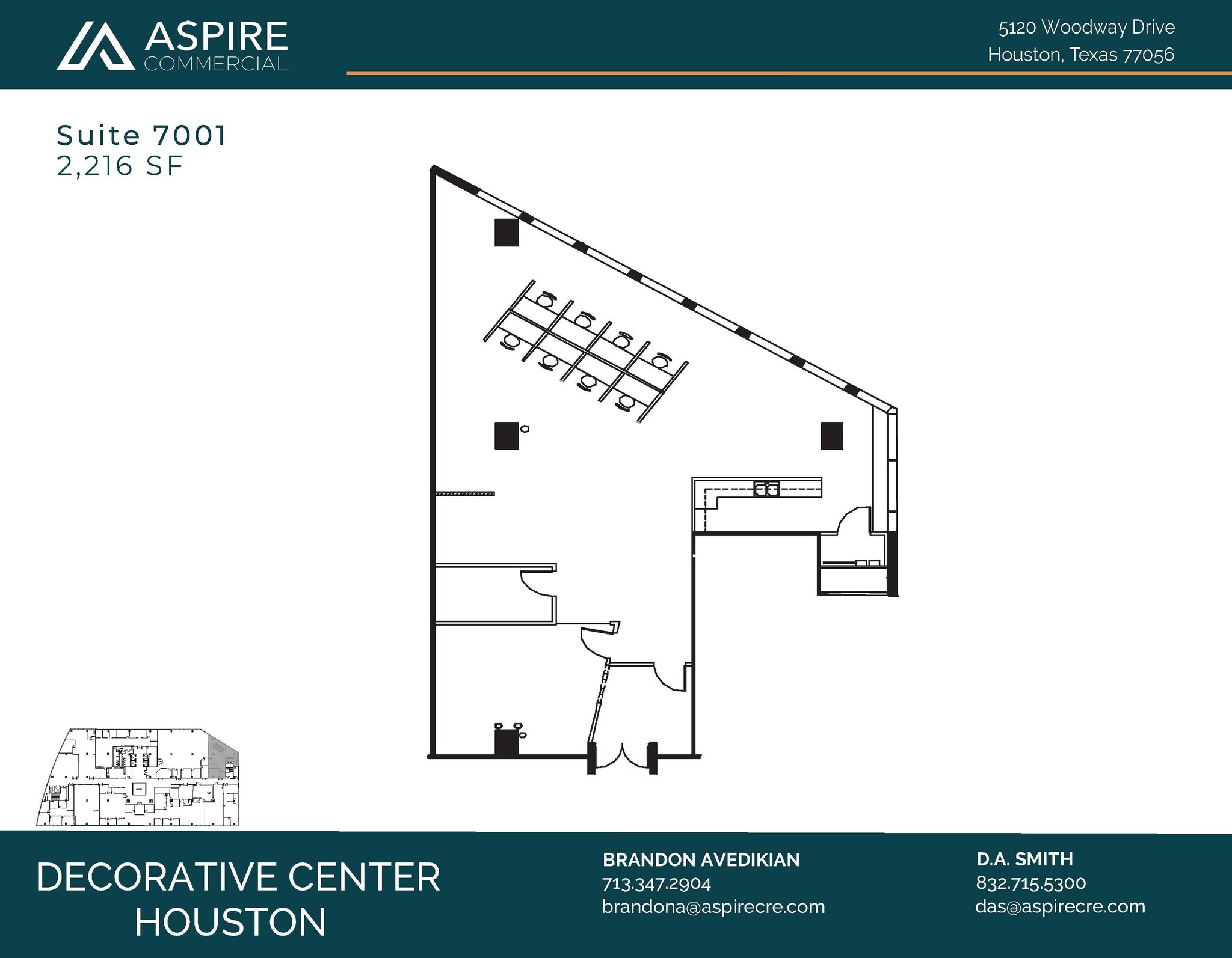 5120 Woodway Dr, Houston, TX à louer Plan d’étage– Image 1 sur 2