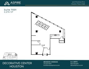 5120 Woodway Dr, Houston, TX à louer Plan d’étage– Image 1 sur 2