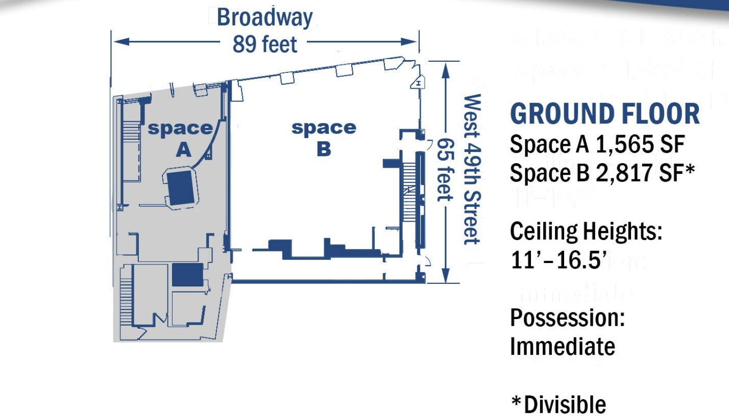 1604-1610 Broadway, New York, NY à louer Plan d’étage– Image 1 sur 1